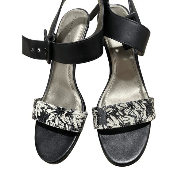 Elie Tahari Floral Printed Open Toe Garance Sandal Heels Boho Cruise Summer 10 - Picture 1 of 5